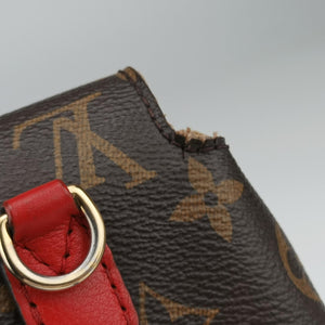 Pre-owned Louis Vuitton MARIGNAN Brown × Coquelicot Monogram Canvas×calf leather M44286 shoulderbag | stylenewstar