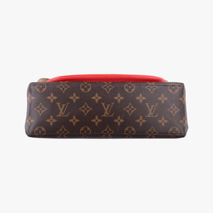 Pre-owned Louis Vuitton MARIGNAN Brown × Coquelicot Monogram Canvas×calf leather M44286 shoulderbag | stylenewstar
