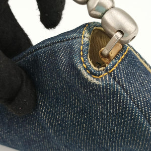 Pre-owned Christian Dior Marispearl Navy denim  handbag | stylenewstar
