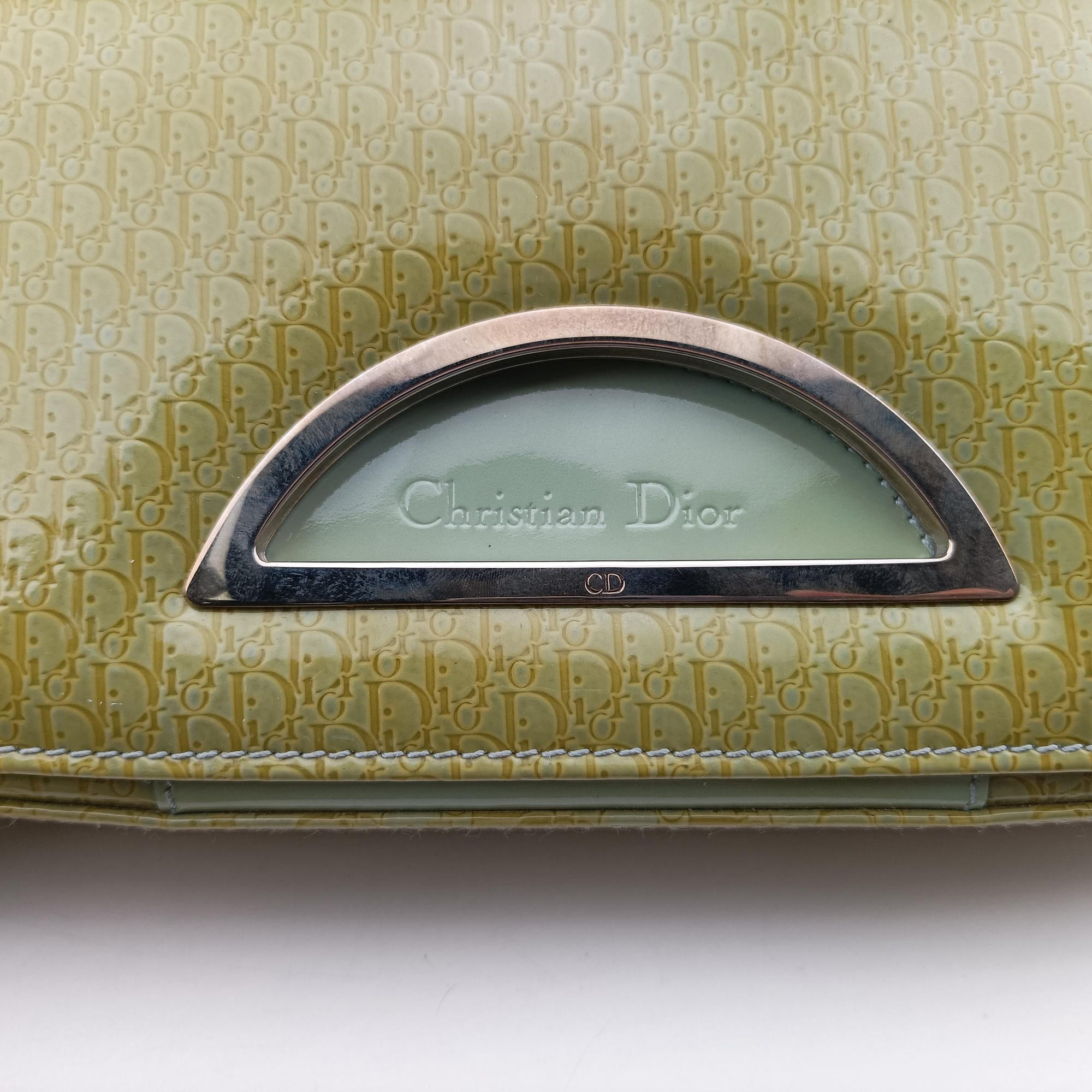 Vintage Christian Dior Maris Pearl Green leather  shoulderbag | stylenewstar