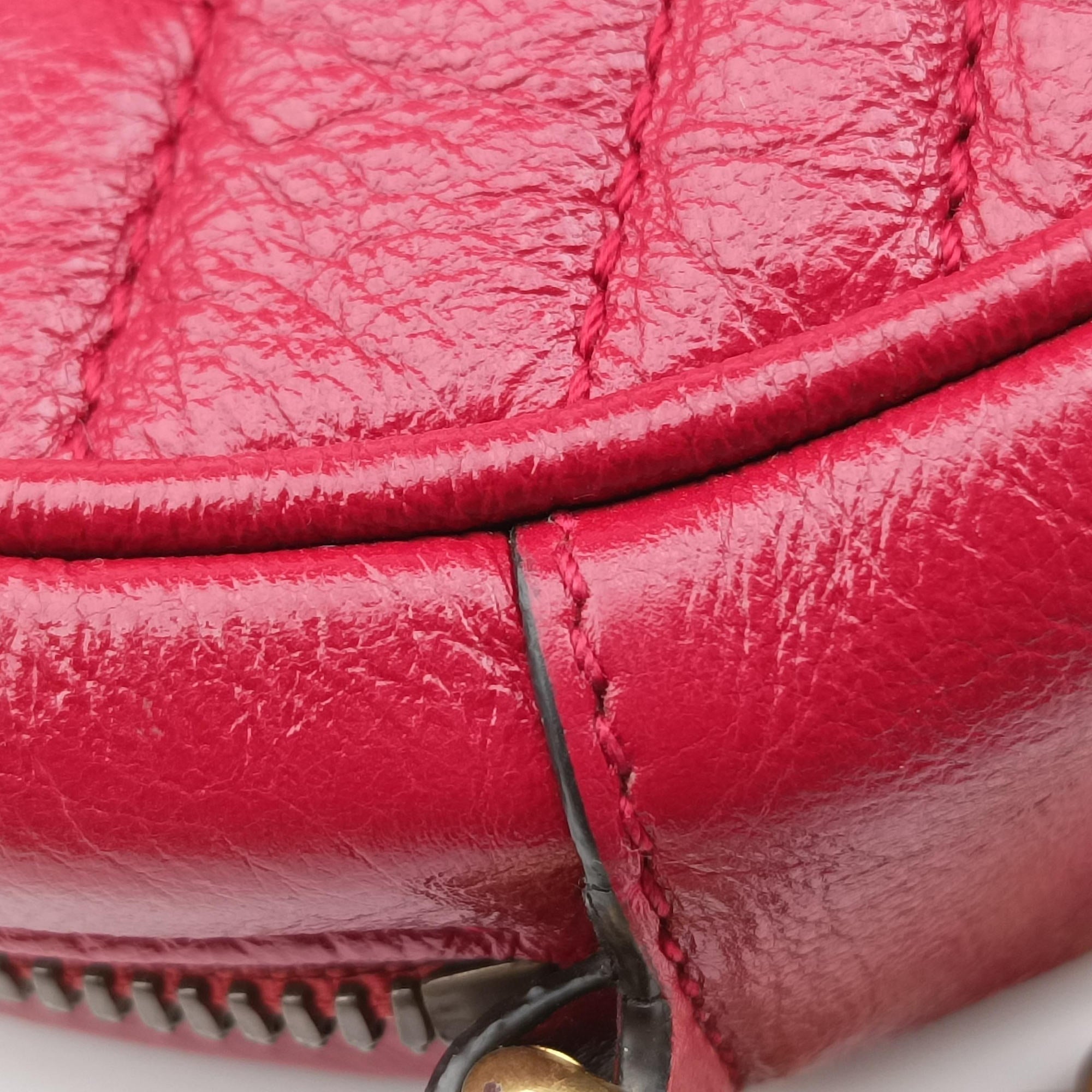 Secondhand Gucci GG Marmont Red Leather 550154 shoulderbag | stylenewstar
