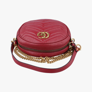 Secondhand Gucci GG Marmont Red Leather 550154 shoulderbag | stylenewstar