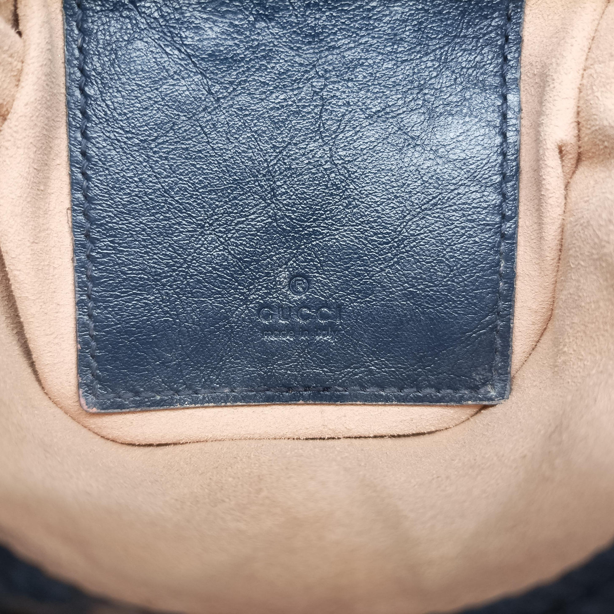Vintage Gucci GG Marmont Blue Leather 573817 shoulderbag | stylenewstar