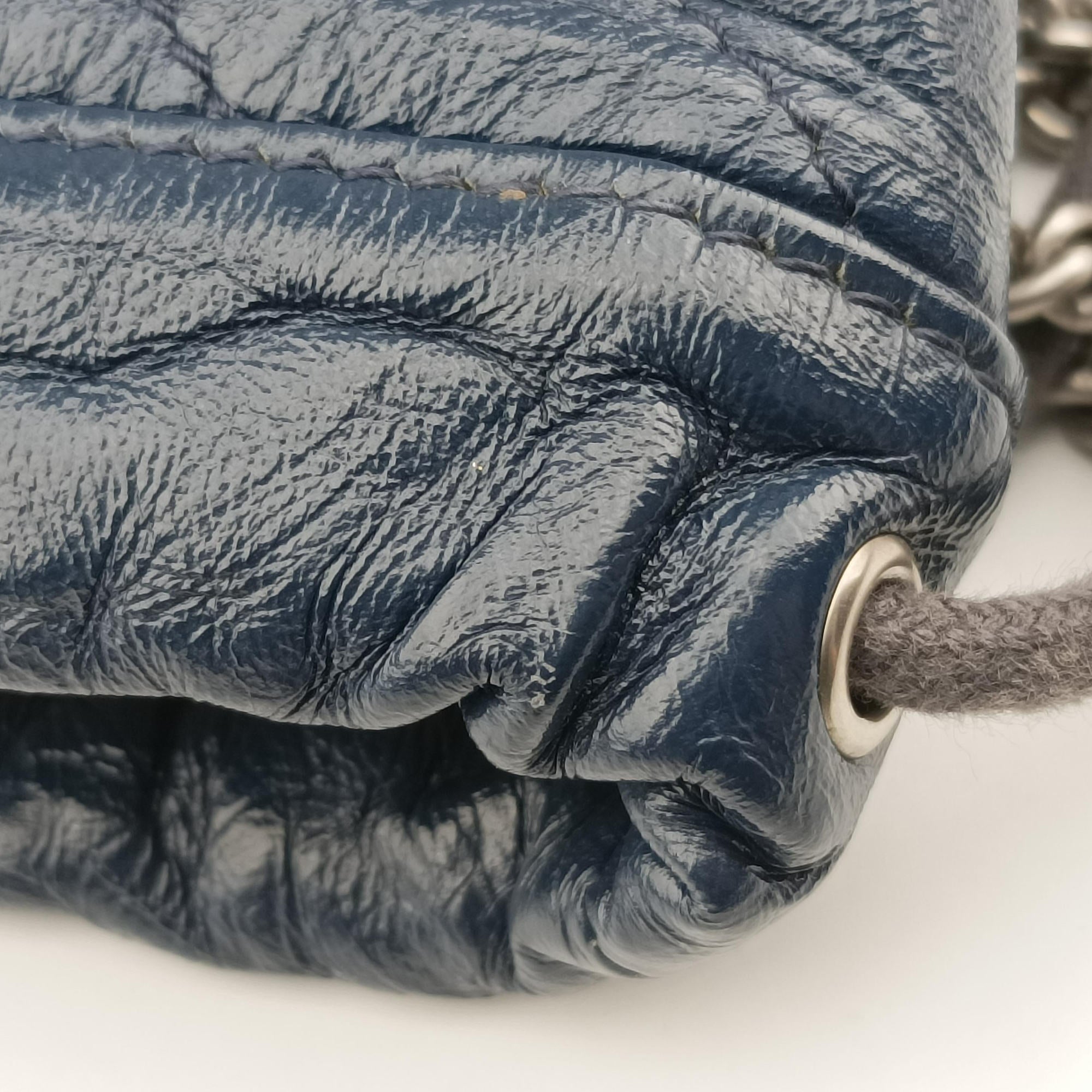 Vintage Gucci GG Marmont Blue Leather 573817 shoulderbag | stylenewstar
