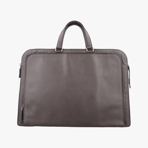 Pre-owned Prada Triangle Logo Plate Grey Saffiano Leather 178589 handbag | stylenewstar