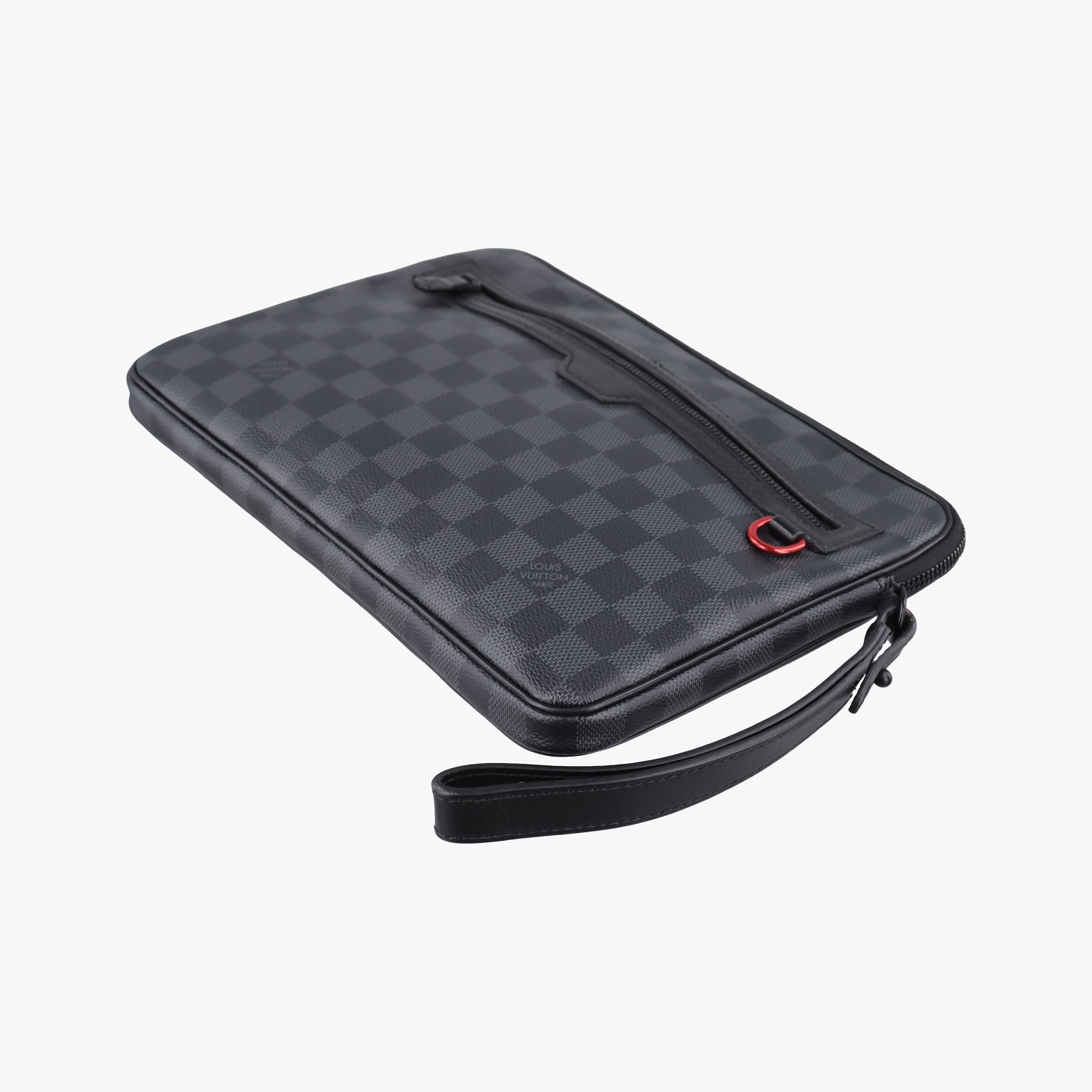 Pre-owned Louis Vuitton Utility Supplement Noir Damier Graphite N60324 clutchbag | stylenewstar