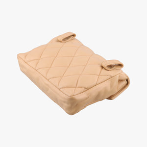 Vintage Chanel Matelasse Beige Lambskin  shoulderbag | stylenewstar