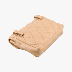 Vintage Chanel Matelasse Beige Lambskin  shoulderbag | stylenewstar