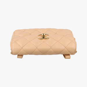 Vintage Chanel Matelasse Beige Lambskin  shoulderbag | stylenewstar