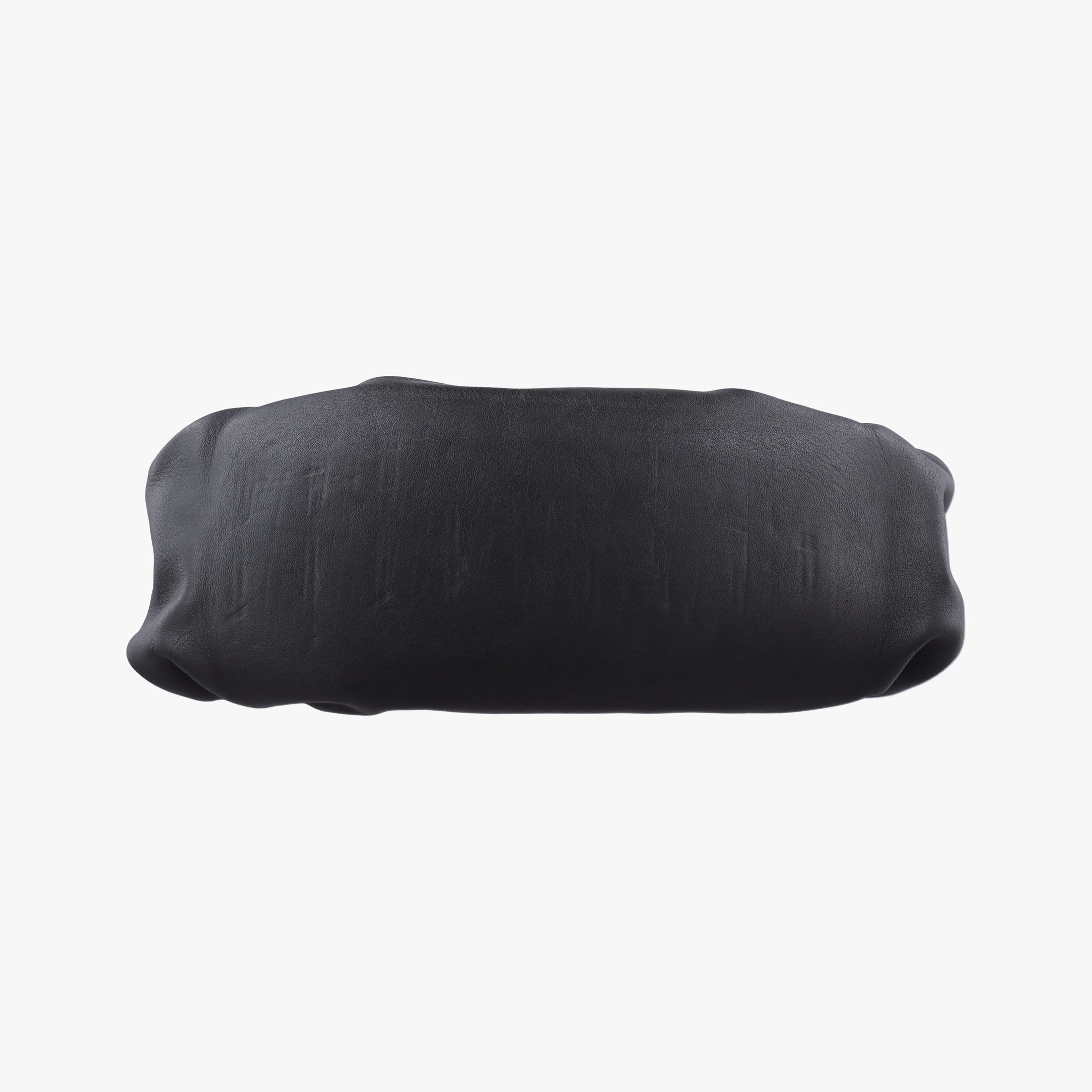 Pre-owned Bottega Veneta Gathered Black Leather  shoulderbag | stylenewstar
