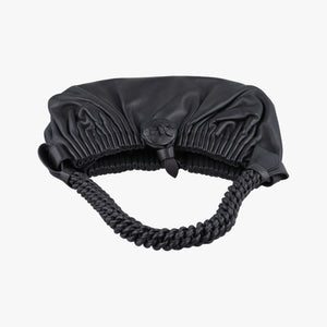 Pre-owned Bottega Veneta Gathered Black Leather  shoulderbag | stylenewstar