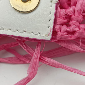 Pre-owned Fendi Chef Bag Pink straw 8BK042 handbag | stylenewstar