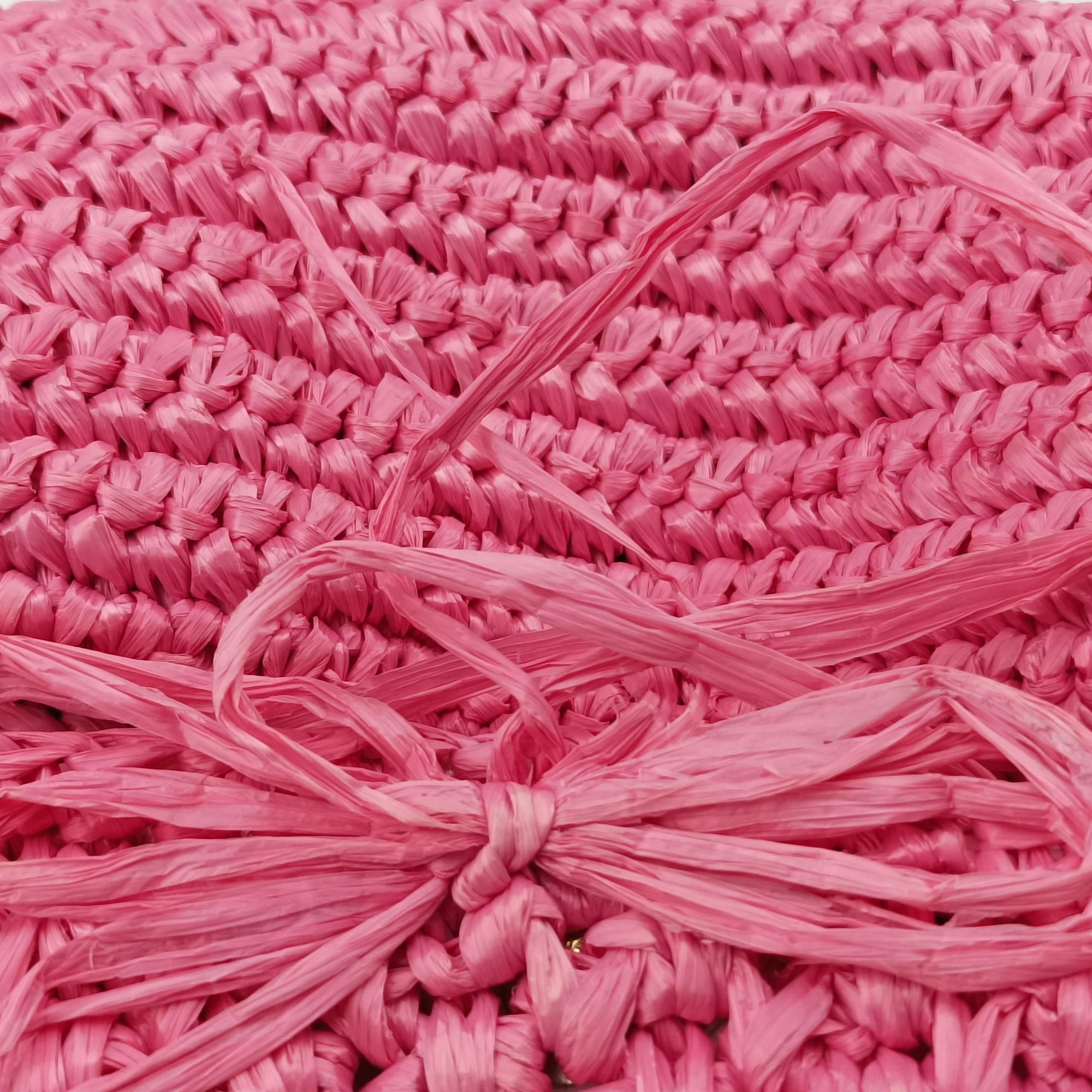 Pre-owned Fendi Chef Bag Pink straw 8BK042 handbag | stylenewstar