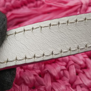 Pre-owned Fendi Chef Bag Pink straw 8BK042 handbag | stylenewstar