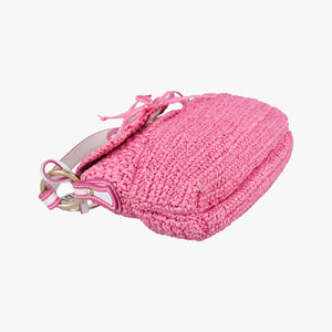 Pre-owned Fendi Chef Bag Pink straw 8BK042 handbag | stylenewstar