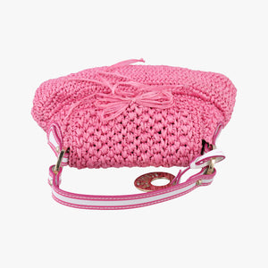Pre-owned Fendi Chef Bag Pink straw 8BK042 handbag | stylenewstar