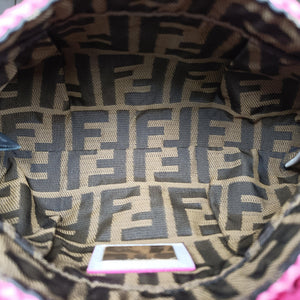 Pre-owned Fendi Chef Bag Pink straw 8BK042 handbag | stylenewstar