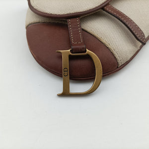Secondhand Christian Dior Saddle Beige × Brown Canvas × Leather  bum bag/waist bag | stylenewstar