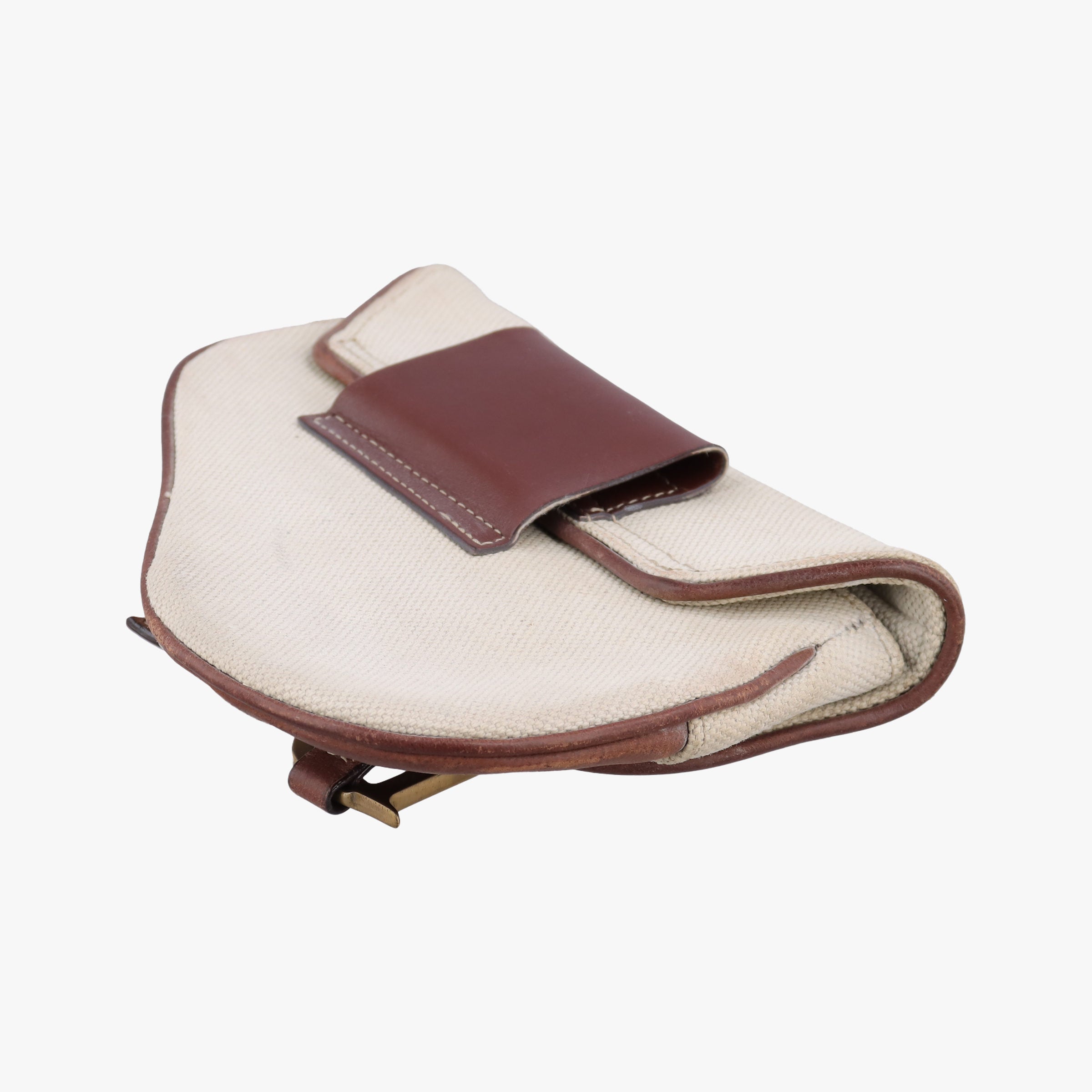 Secondhand Christian Dior Saddle Beige × Brown Canvas × Leather  bum bag/waist bag | stylenewstar