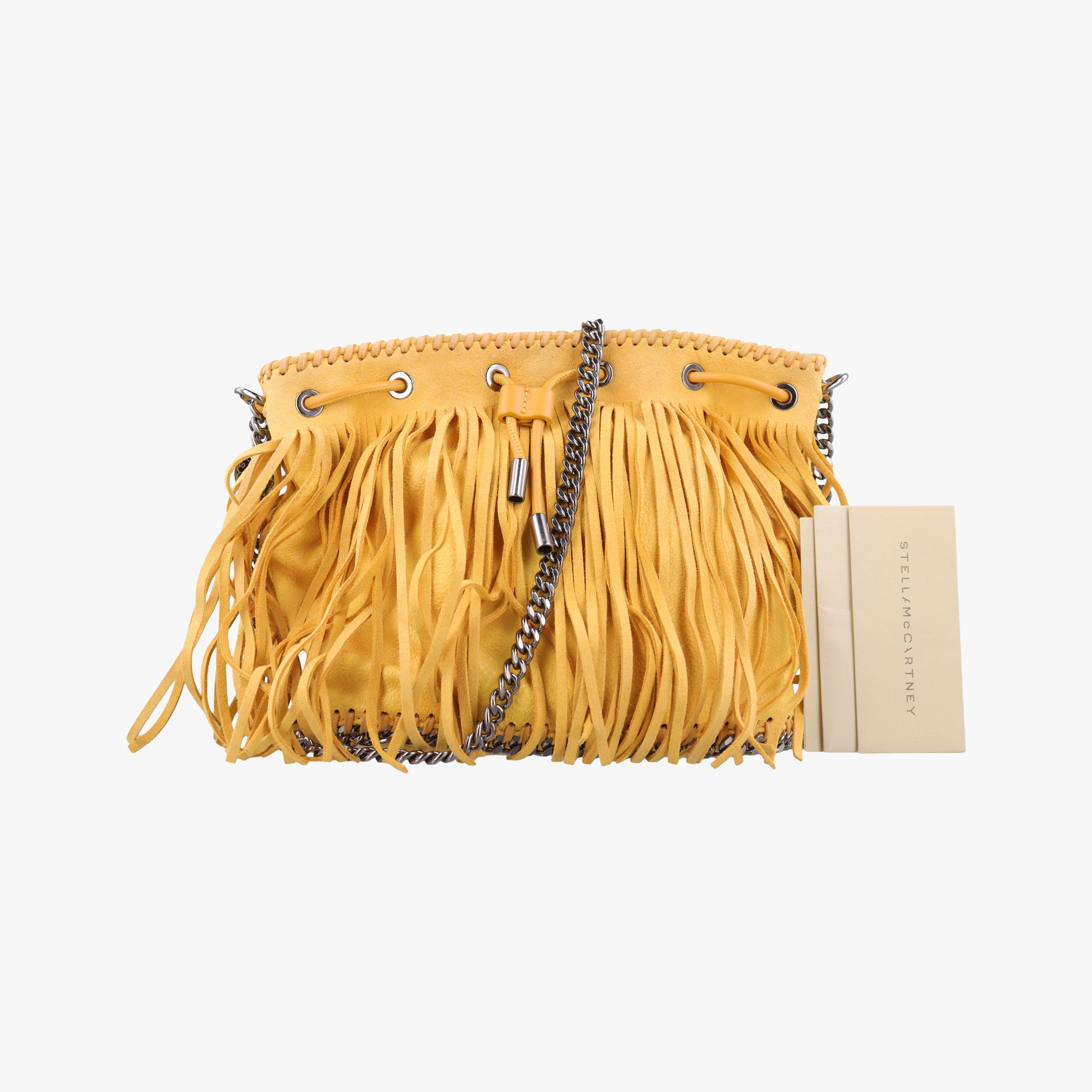 Secondhand Stella McCartney Falabella Yellow Suede × Leather  shoulderbag | stylenewstar