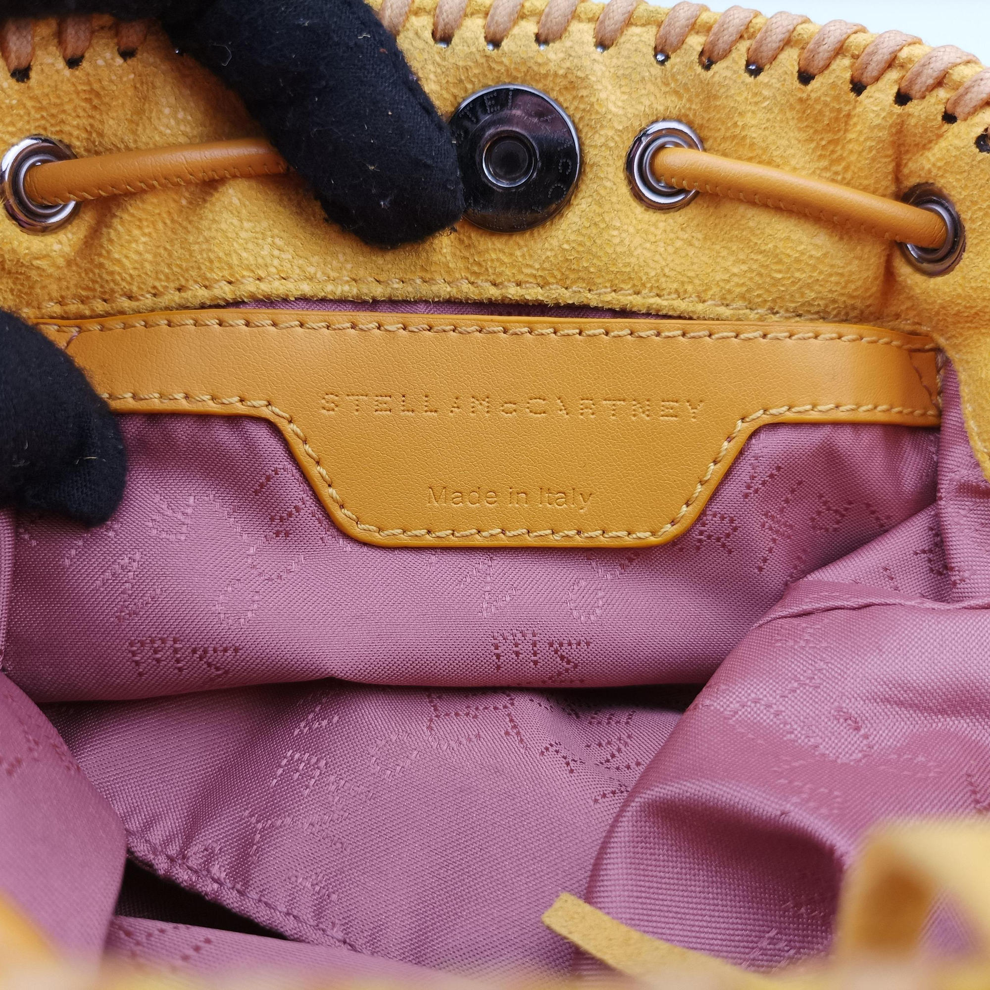 Secondhand Stella McCartney Falabella Yellow Suede × Leather  shoulderbag | stylenewstar