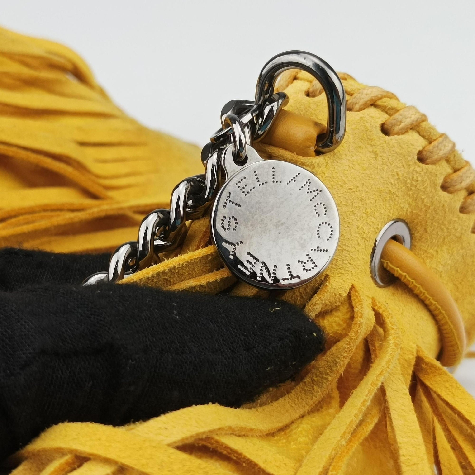 Secondhand Stella McCartney Falabella Yellow Suede × Leather  shoulderbag | stylenewstar