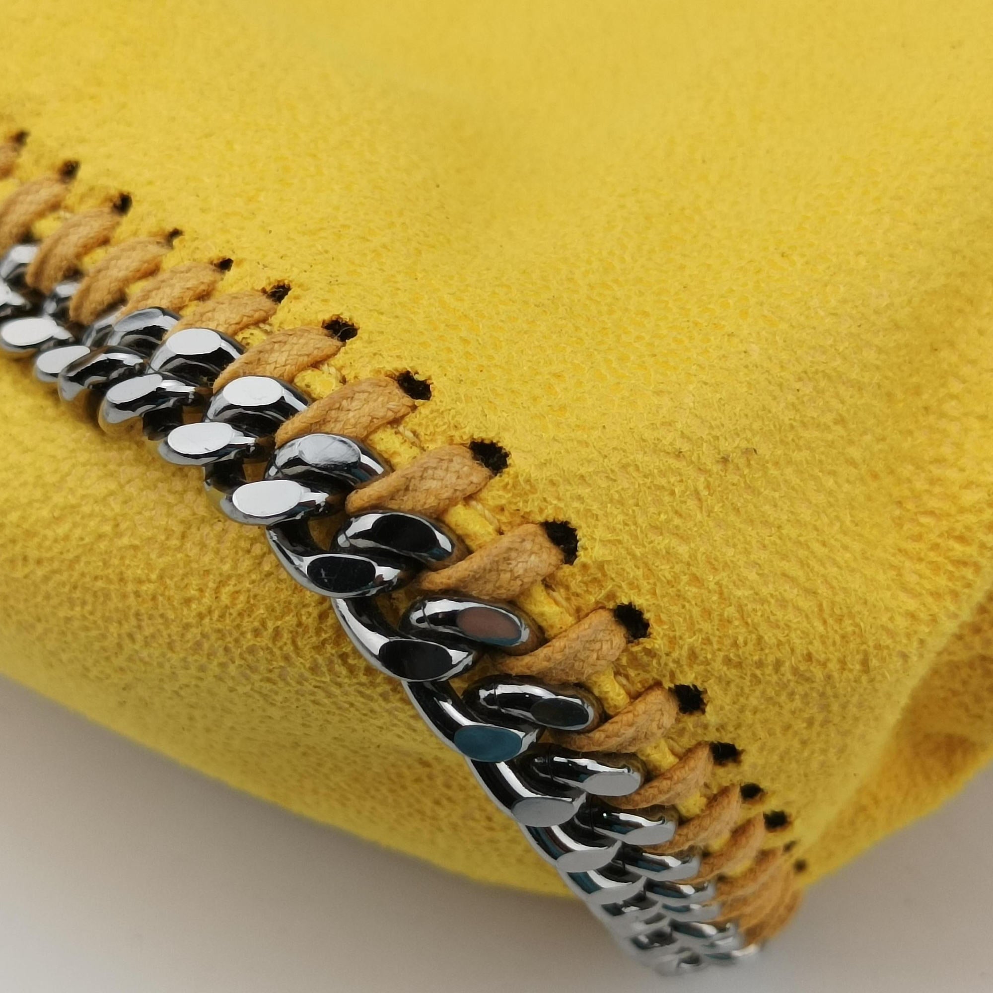 Secondhand Stella McCartney Falabella Yellow Suede × Leather  shoulderbag | stylenewstar