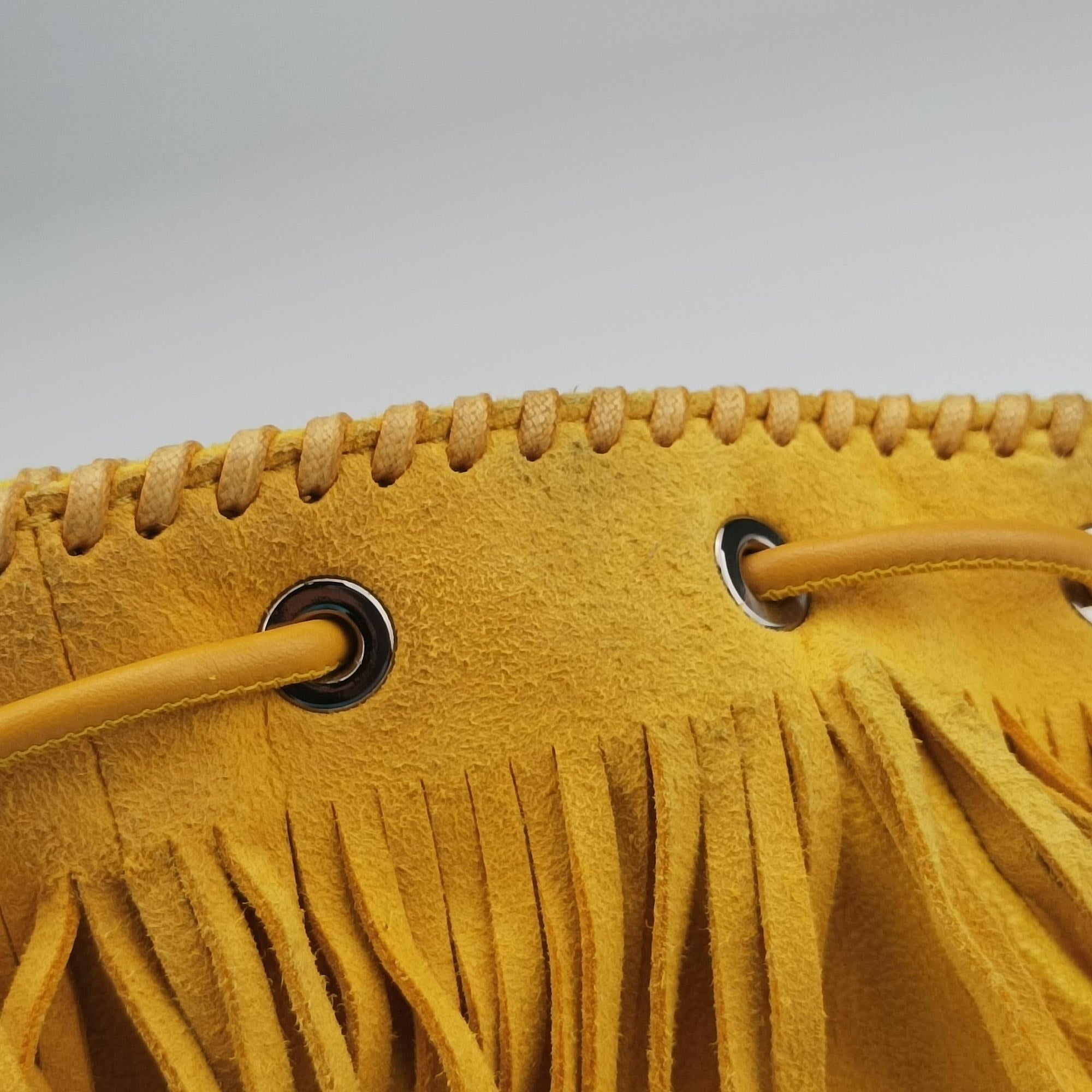 Secondhand Stella McCartney Falabella Yellow Suede × Leather  shoulderbag | stylenewstar