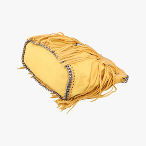 Secondhand Stella McCartney Falabella Yellow Suede × Leather  shoulderbag | stylenewstar