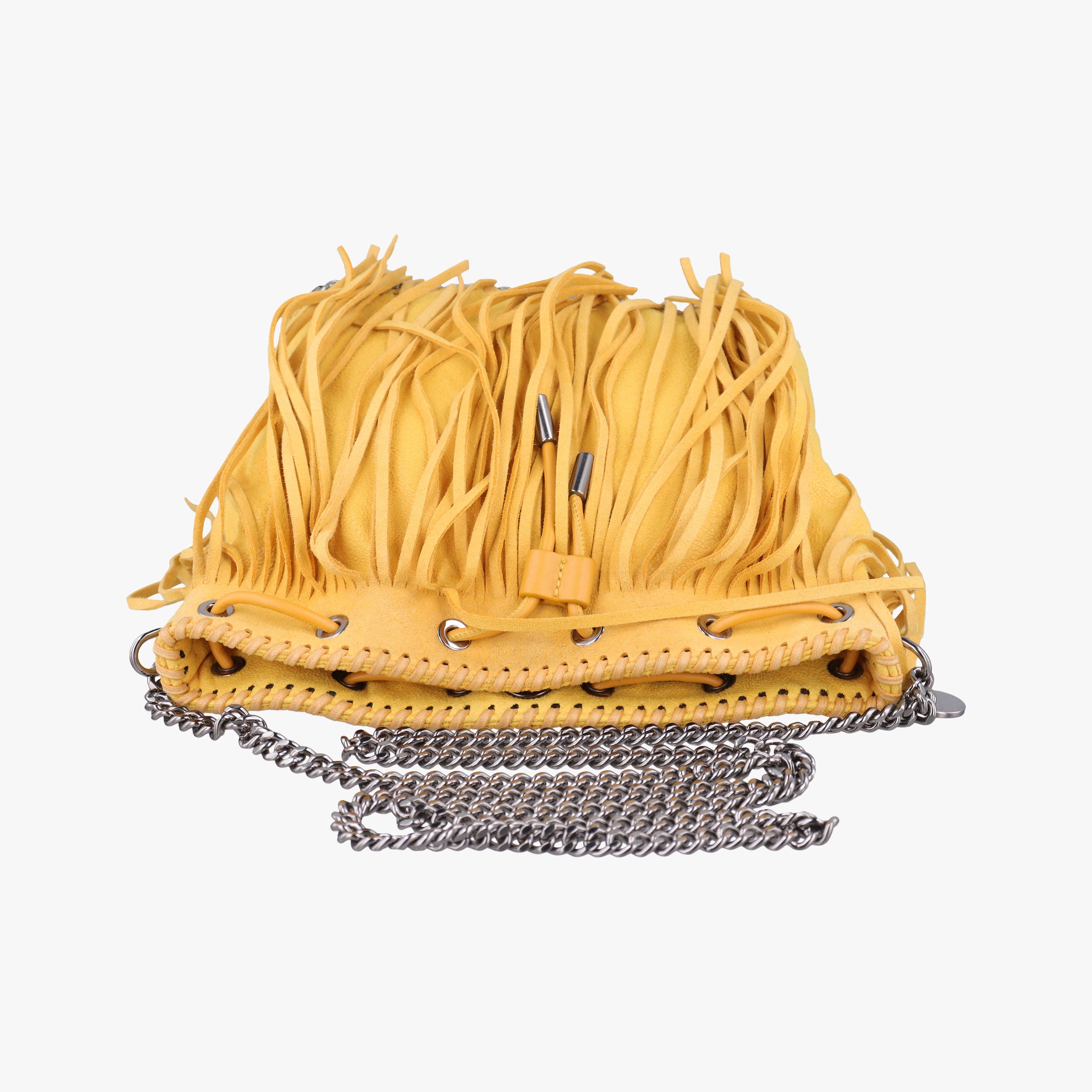 Secondhand Stella McCartney Falabella Yellow Suede × Leather  shoulderbag | stylenewstar