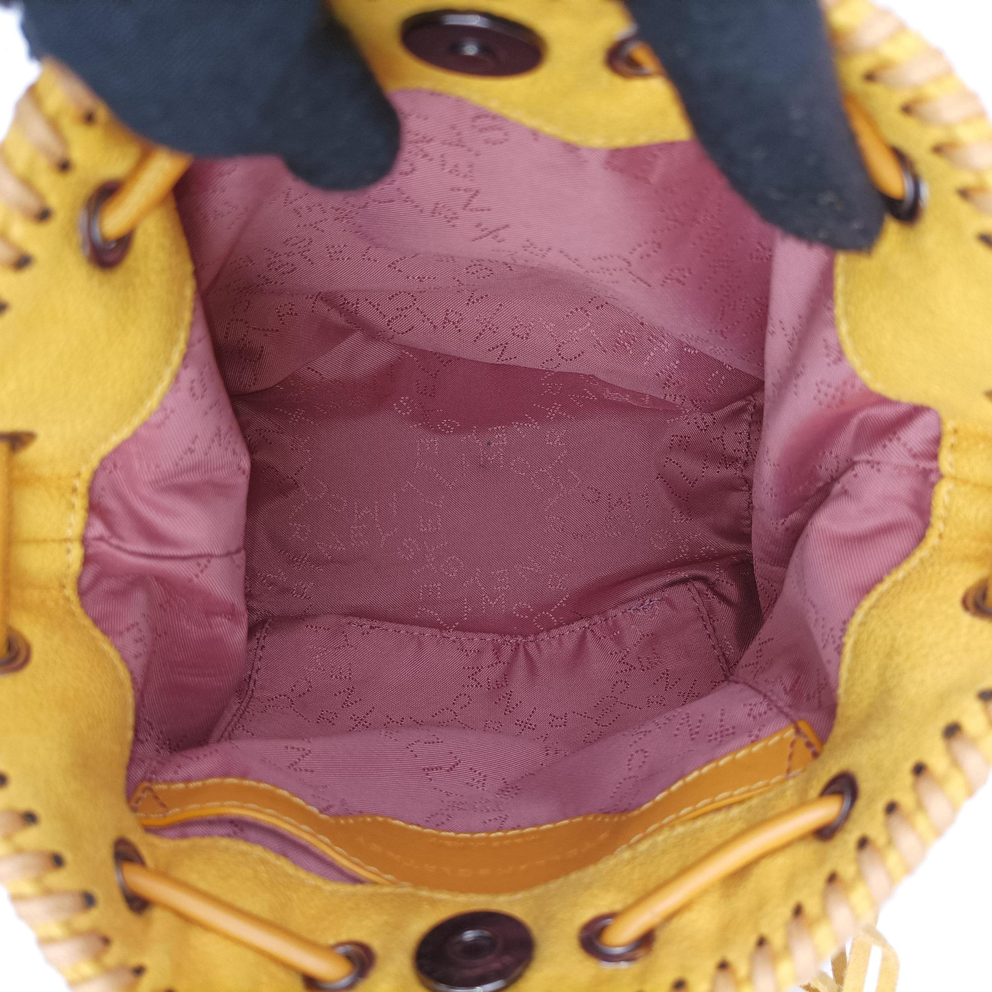 Secondhand Stella McCartney Falabella Yellow Suede × Leather  shoulderbag | stylenewstar