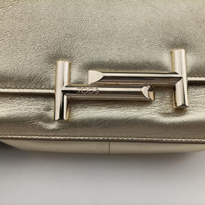 Pre-owned TODS Double T Golden Leather  shoulderbag | stylenewstar