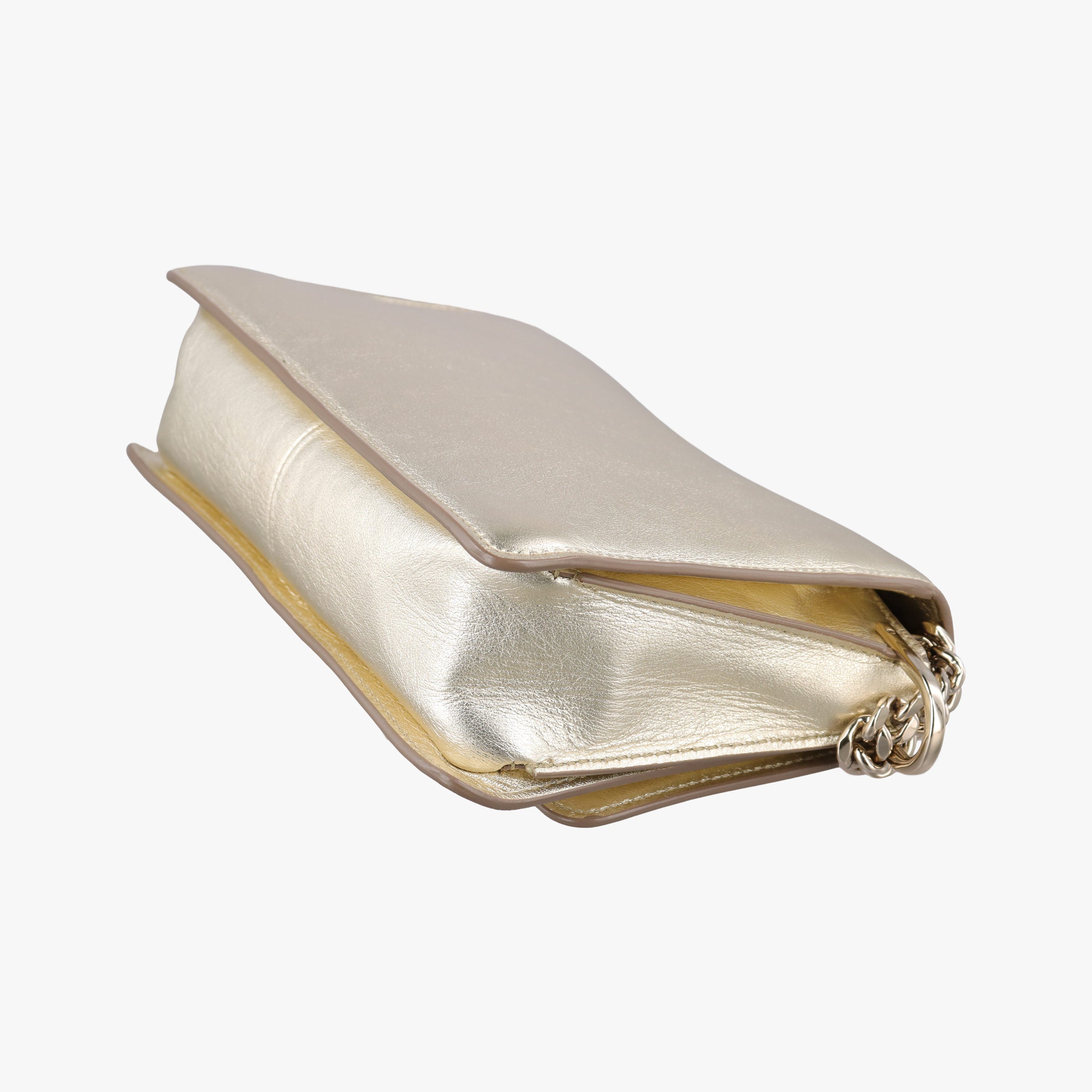 Pre-owned TODS Double T Golden Leather  shoulderbag | stylenewstar