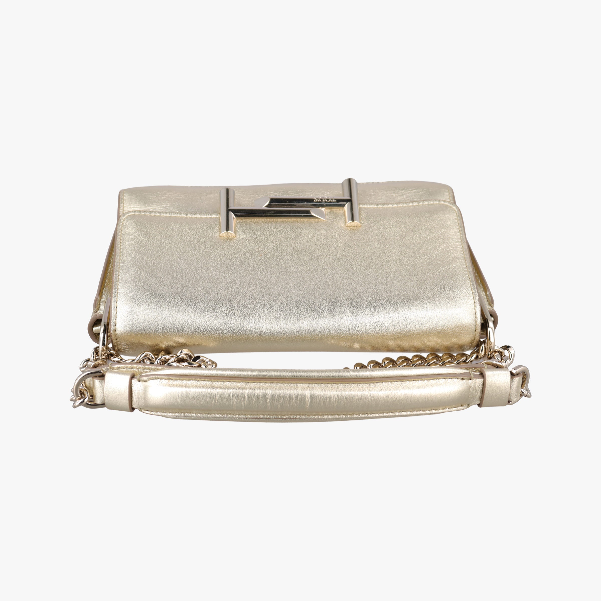 Pre-owned TODS Double T Golden Leather  shoulderbag | stylenewstar