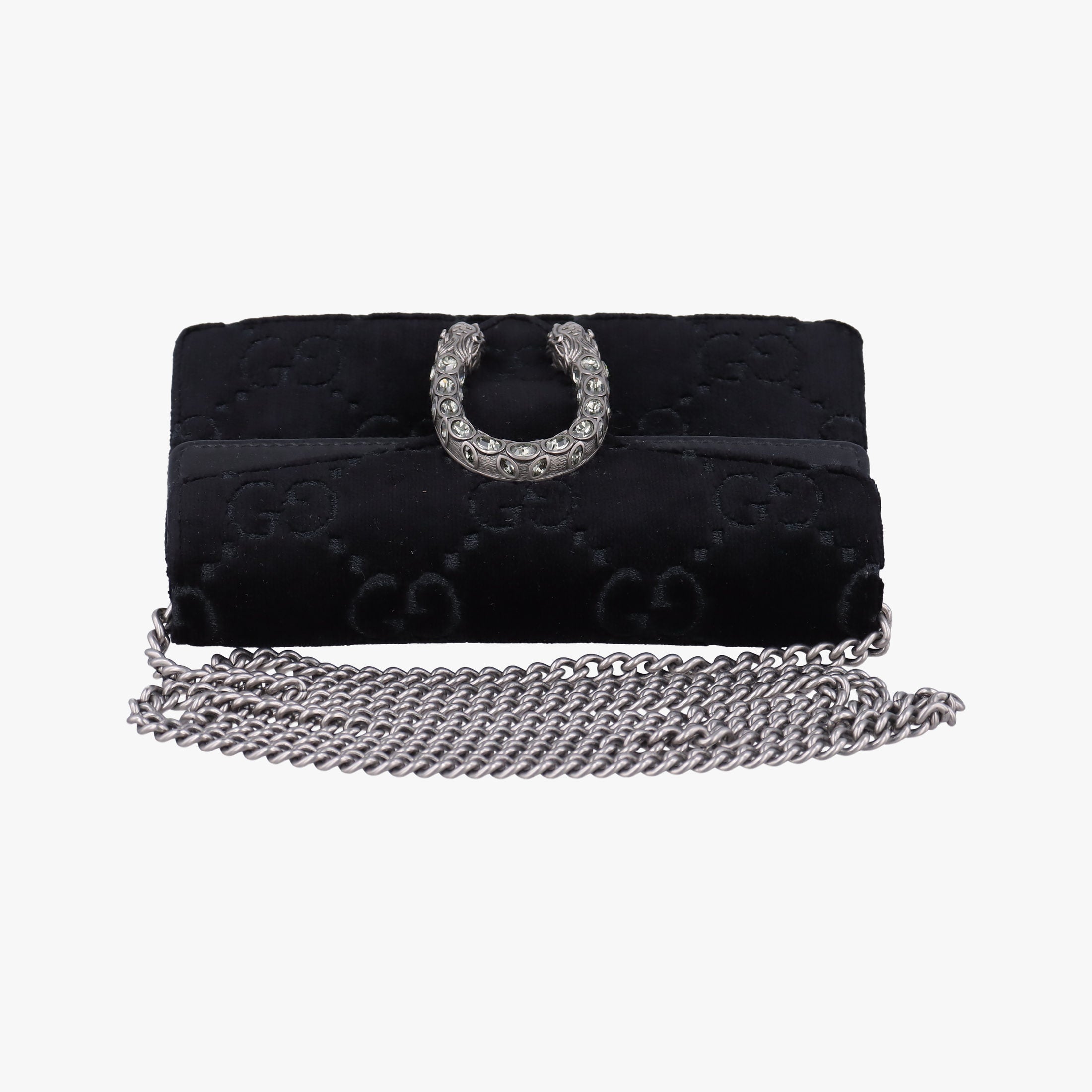 Pre-owned Gucci Dionysus Black velour 476432 shoulderbag | stylenewstar
