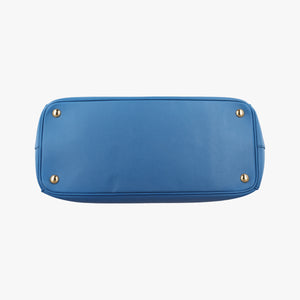 Pre-owned Prada Galleria Blue SAFFIANO Leather BN2274 shoulderbag | stylenewstar