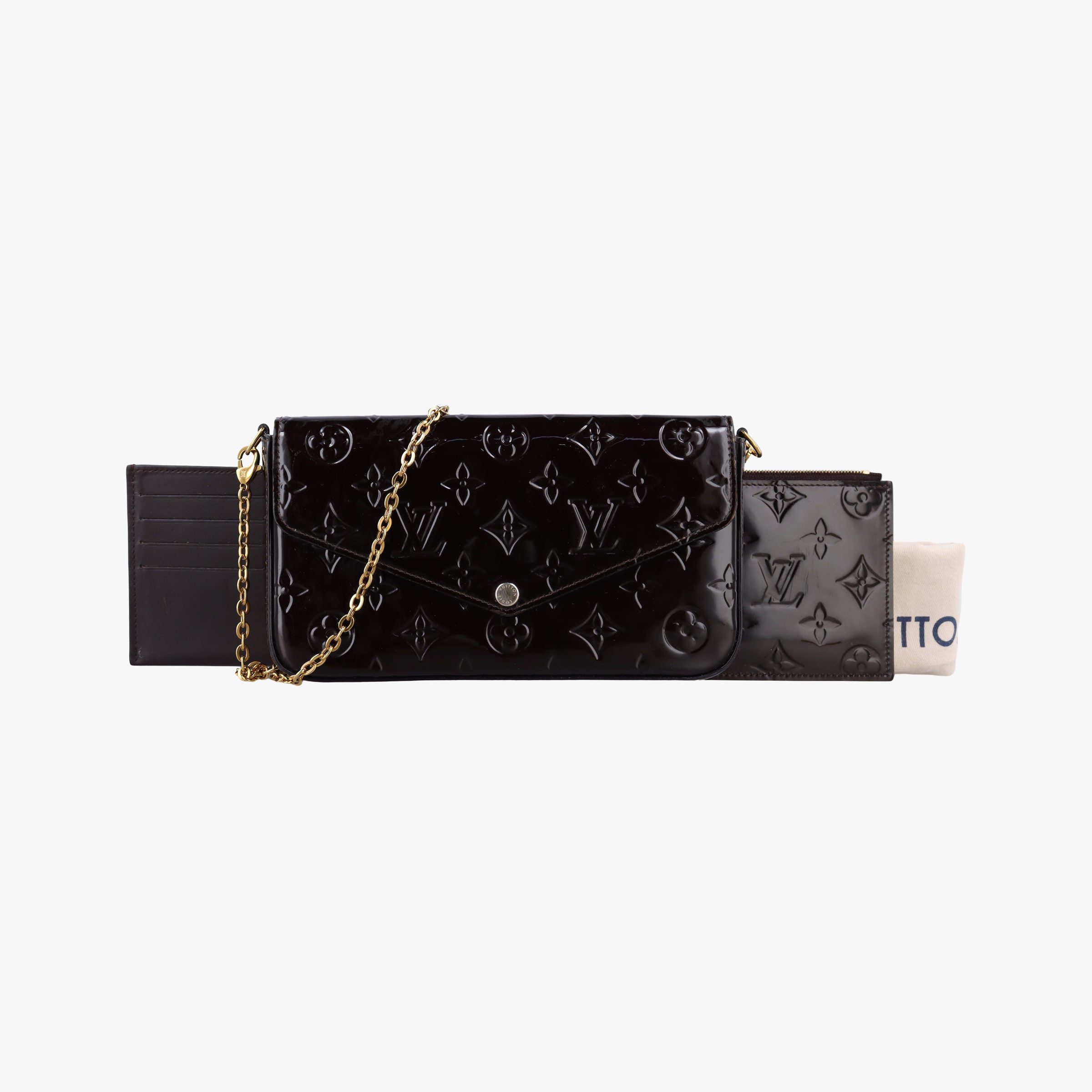 Pre-owned Louis Vuitton Pochette Felice Amarante Vernis M61267 shoulderbag | stylenewstar