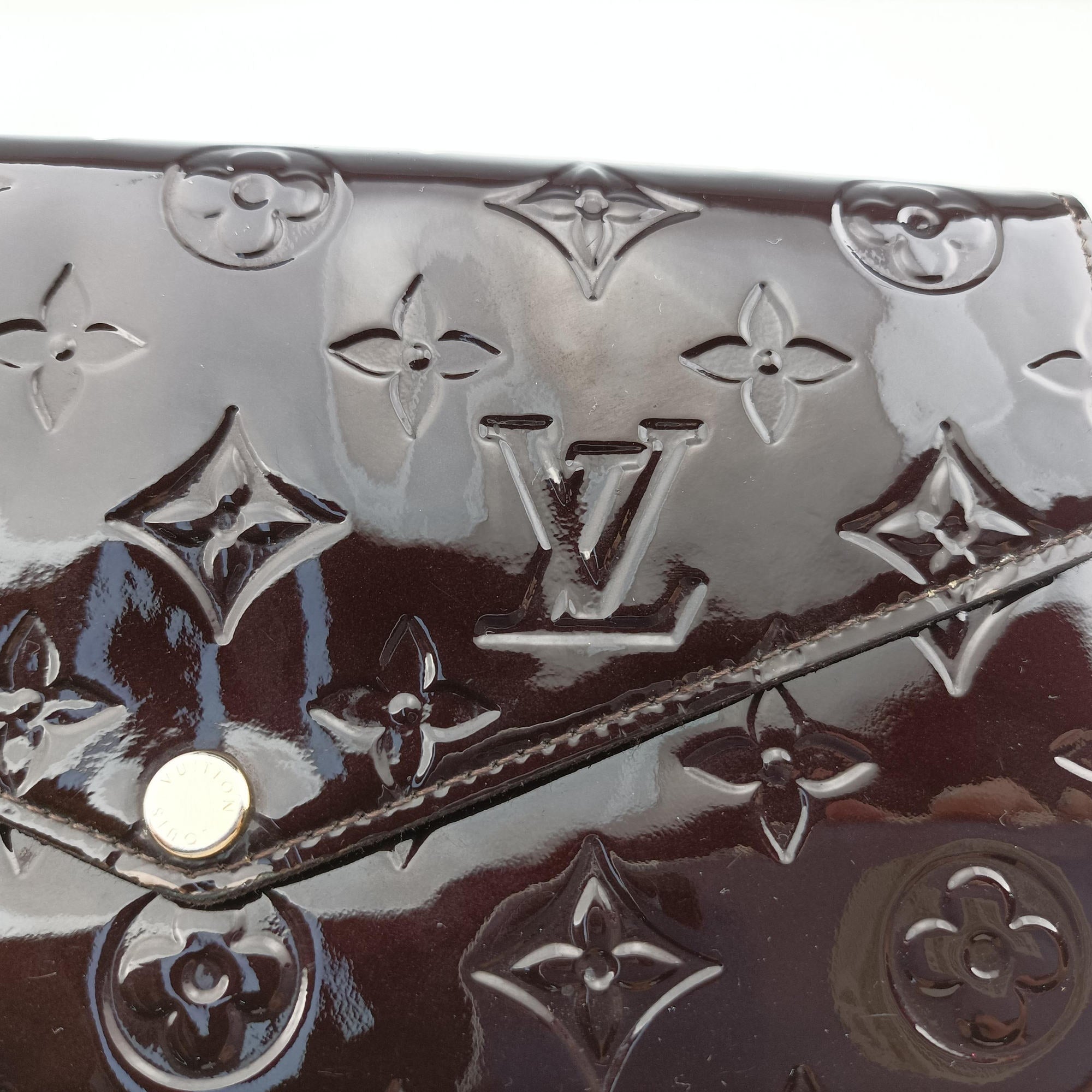 Pre-owned Louis Vuitton Pochette Felice Amarante Vernis M61267 shoulderbag | stylenewstar