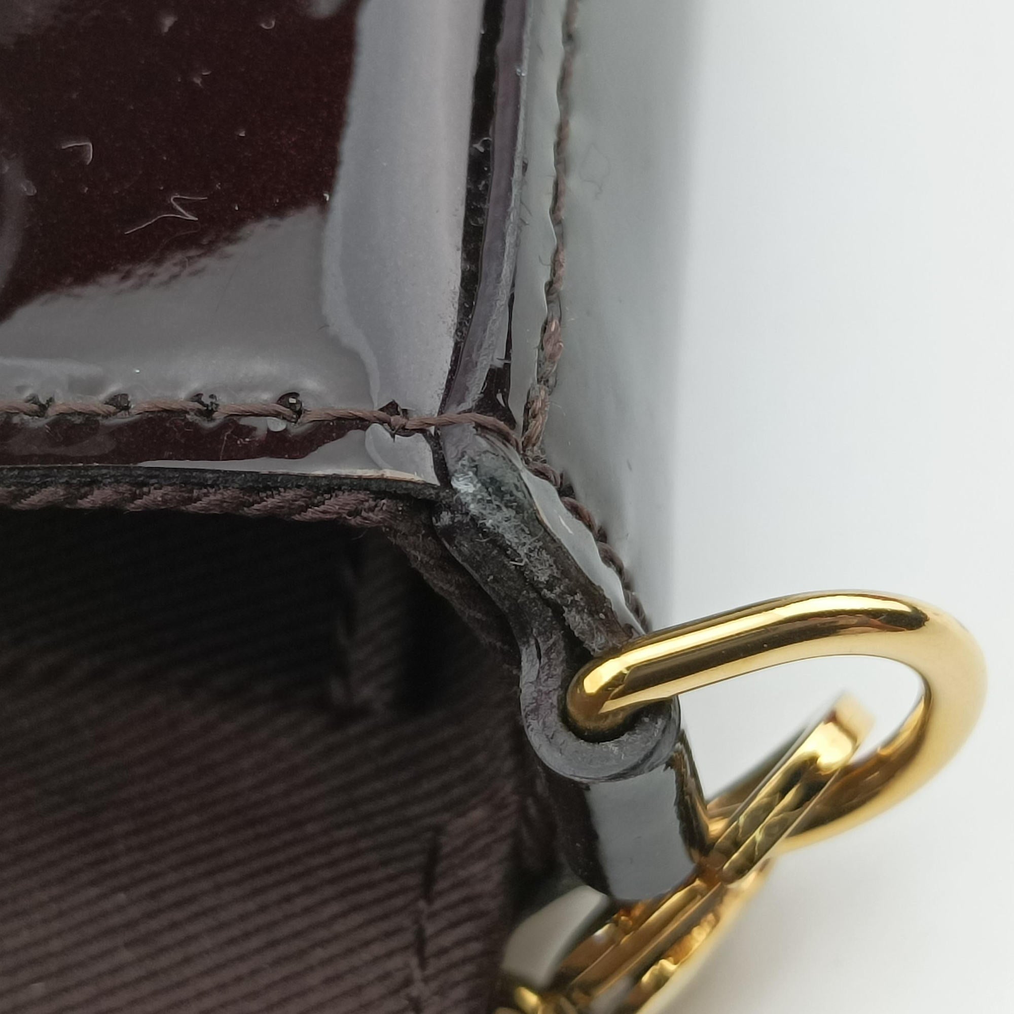 Pre-owned Louis Vuitton Pochette Felice Amarante Vernis M61267 shoulderbag | stylenewstar