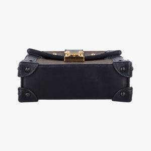 Pre-owned Louis Vuitton Vertical Trunk Pochette Brown×Black Monogram Canvas x leather M63913 shoulderbag | stylenewstar