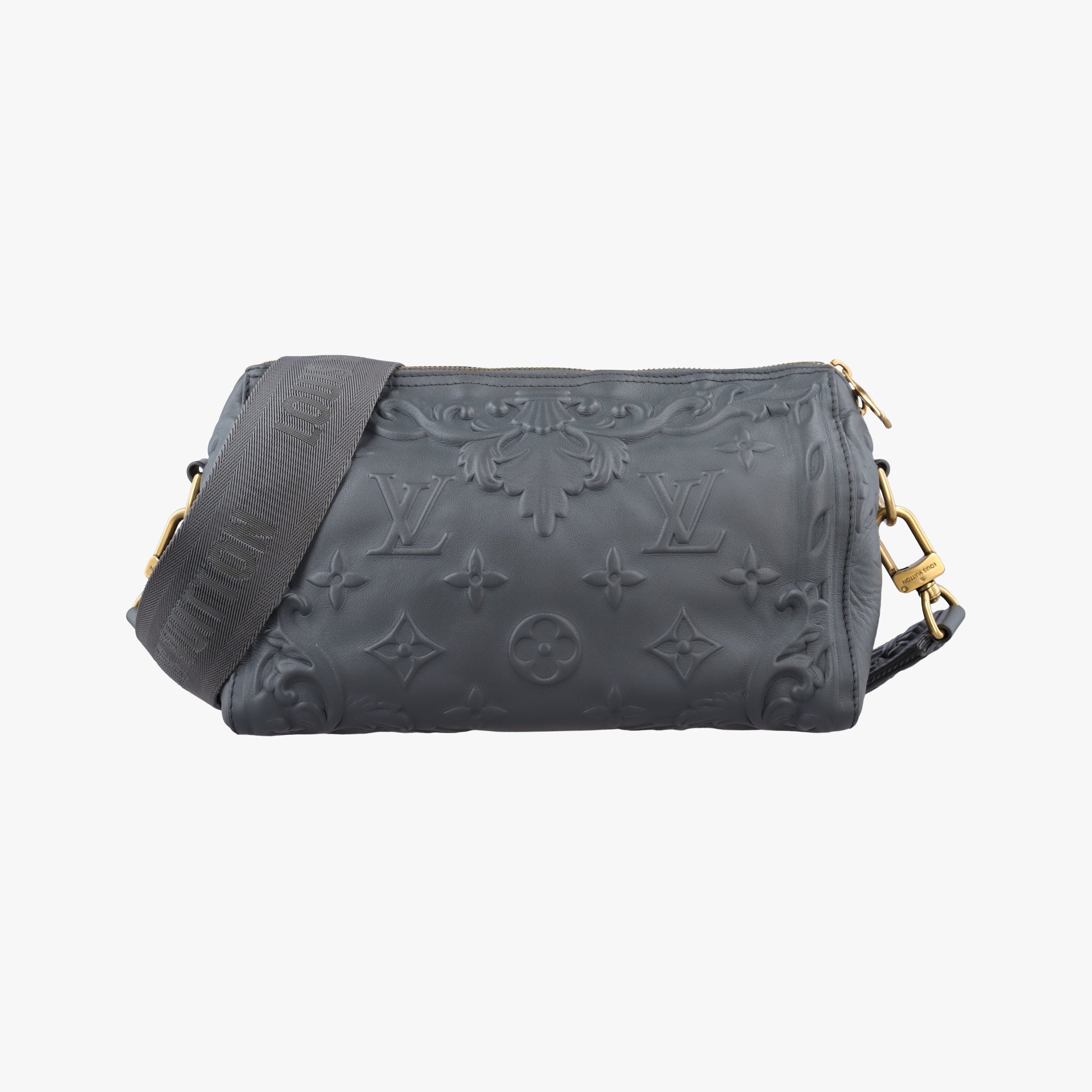 Secondhand Louis Vuitton Versailles Ornament City Keepall Dark Shadow Gray Debossed Monogram M21835 shoulderbag | stylenewstar