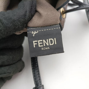 Pre-owned Fendi Mon Tresor Mini Bucket Brown Leather 8BS010/8AV105 shoulderbag | stylenewstar