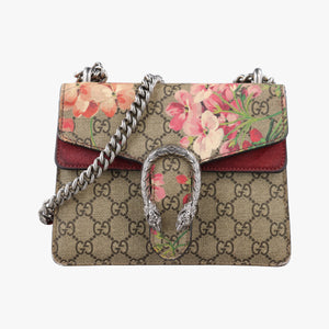Pre-owned Gucci Dionysus beige×red×multicolor PVC coated canvas × suede 421970 shoulderbag | stylenewstar