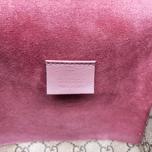 Pre-owned Gucci Dionysus beige×red×multicolor PVC coated canvas × suede 421970 shoulderbag | stylenewstar
