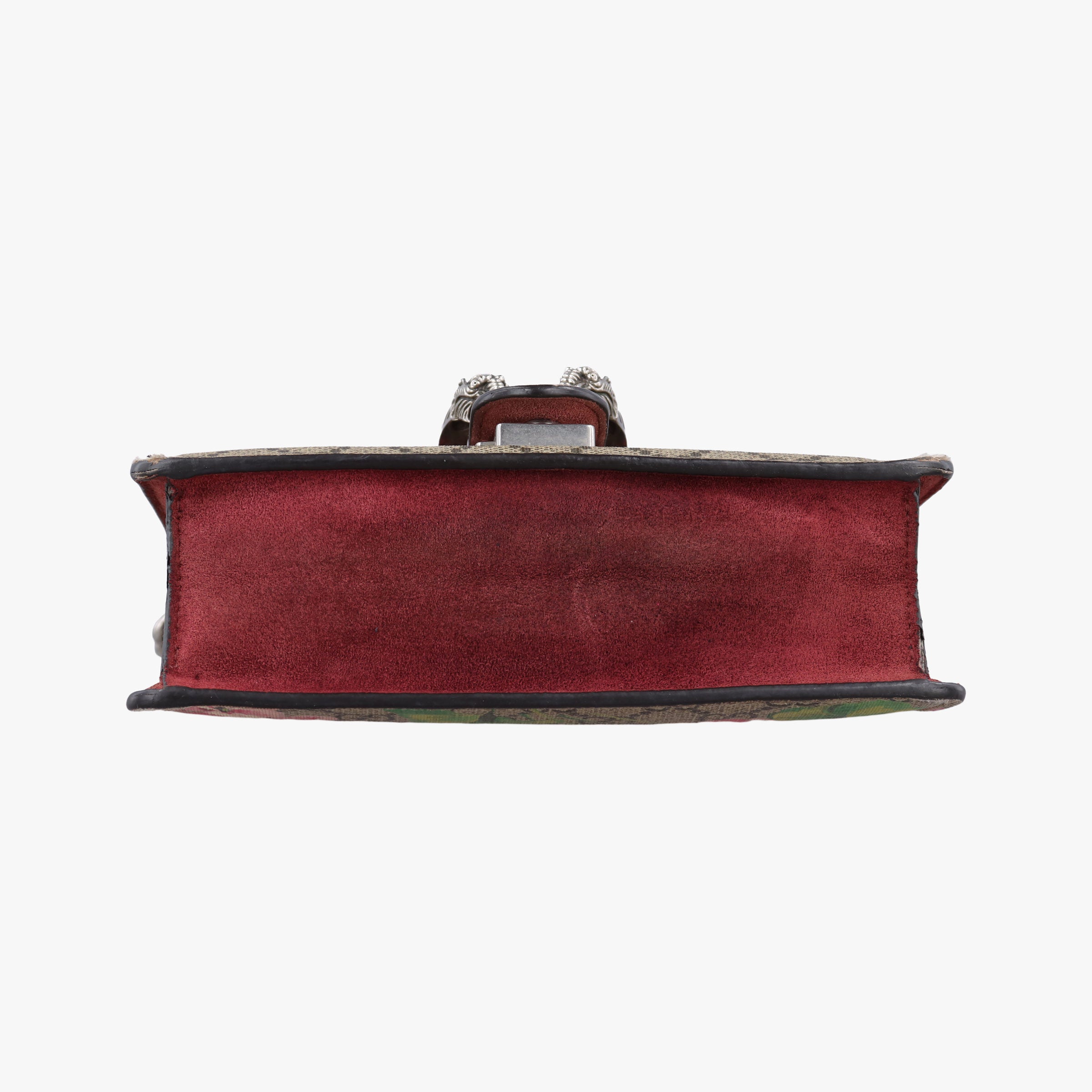 Pre-owned Gucci Dionysus beige×red×multicolor PVC coated canvas × suede 421970 shoulderbag | stylenewstar