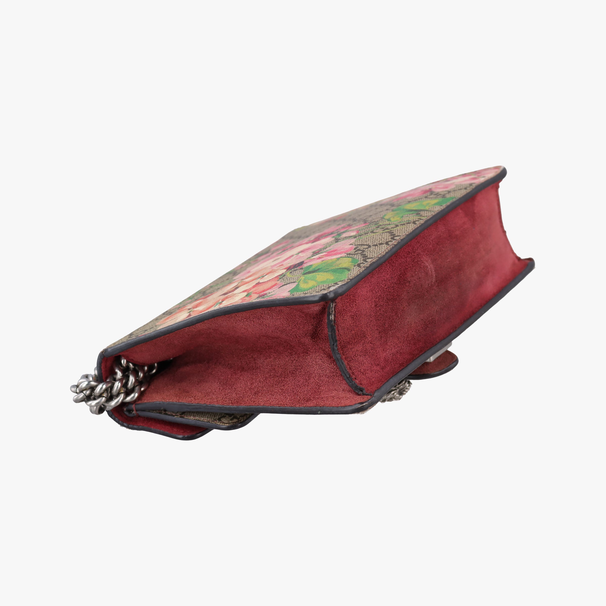 Pre-owned Gucci Dionysus beige×red×multicolor PVC coated canvas × suede 421970 shoulderbag | stylenewstar