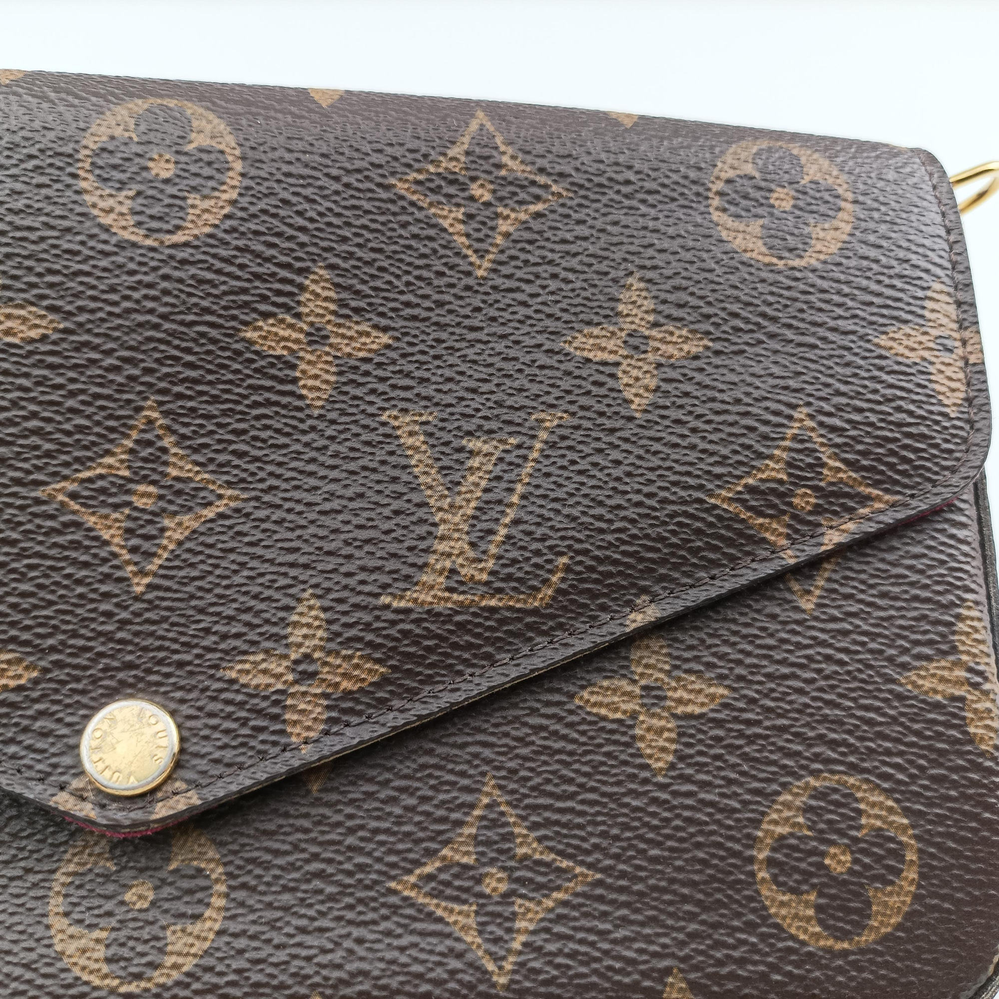 Pre-owned Louis Vuitton Pochette Felicie Brown Monogram Canvas M61276 shoulderbag | stylenewstar
