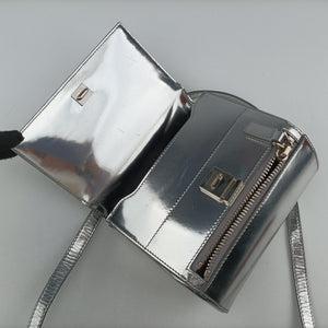Secondhand Givenchy Pandora Box Silver Patent Leather  shoulderbag | stylenewstar
