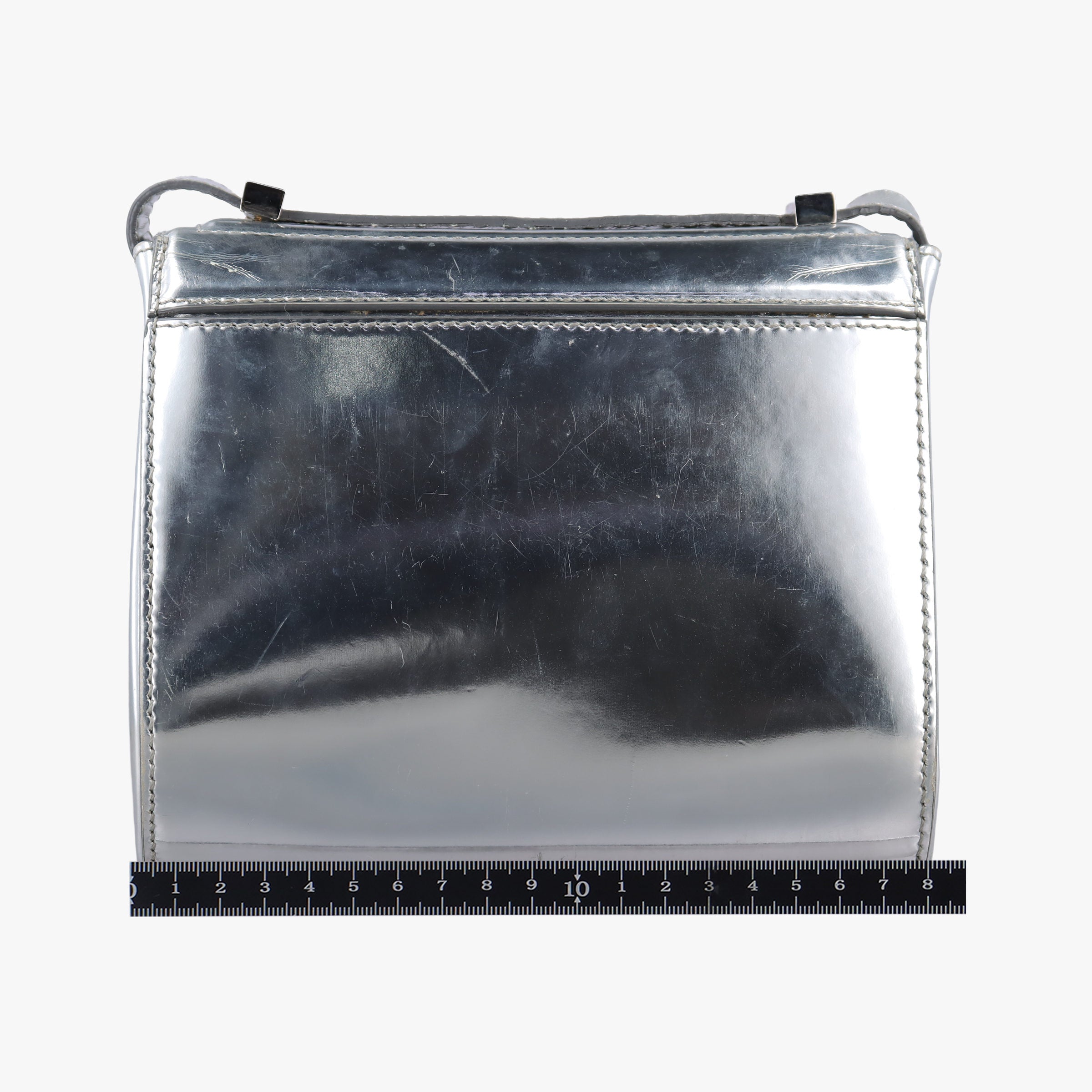 Secondhand Givenchy Pandora Box Silver Patent Leather  shoulderbag | stylenewstar
