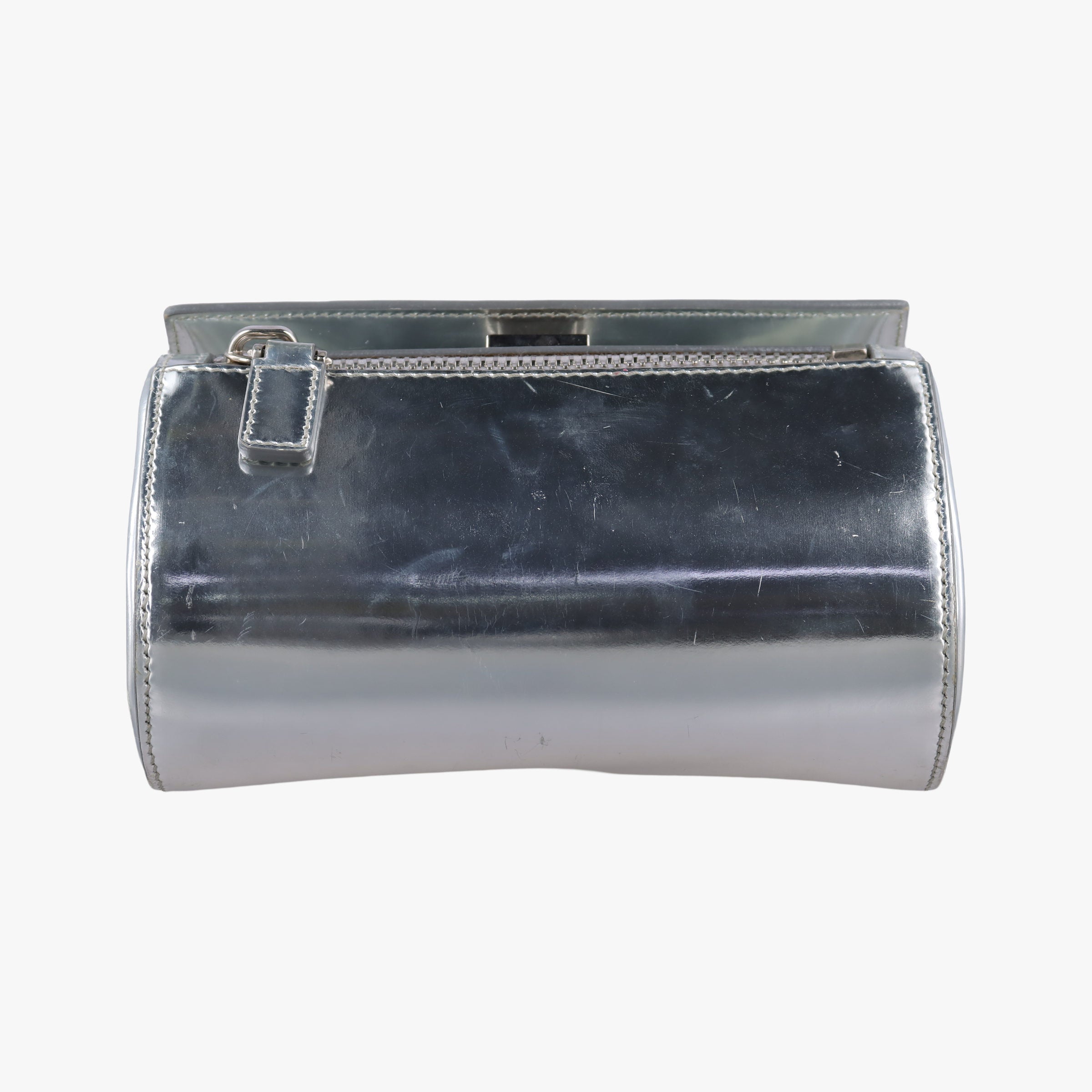 Secondhand Givenchy Pandora Box Silver Patent Leather  shoulderbag | stylenewstar